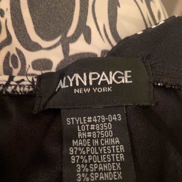 Alan Paige Halter Black/White Dress Size7/8 - Picture 5 of 8